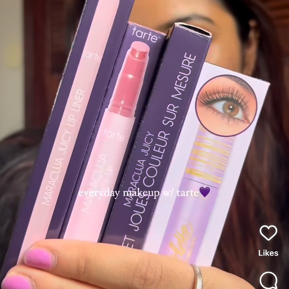 NWT Tarte Maracuja Juicy Lip Duo Lip Balm in Orchid and Lip Liner in Soft Pink - Picture 5 of 13